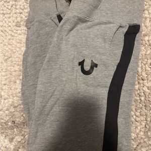 True Religion Gray Joggers with Black Accents